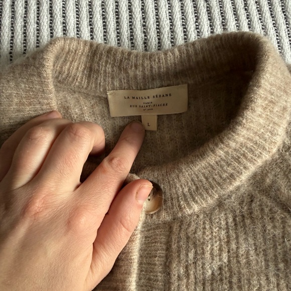 Sezane Othello Cardigan Light Beige - Picture 6 of 11